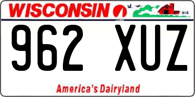 WI license plate 962XUZ