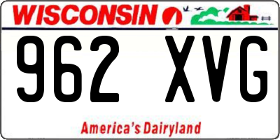 WI license plate 962XVG