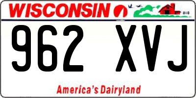 WI license plate 962XVJ