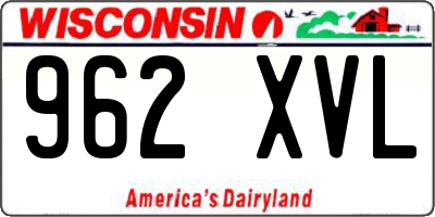 WI license plate 962XVL