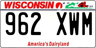 WI license plate 962XWM
