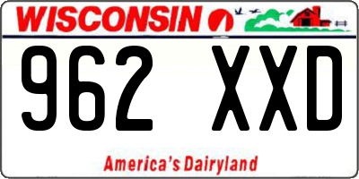 WI license plate 962XXD