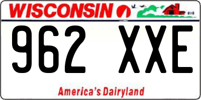 WI license plate 962XXE