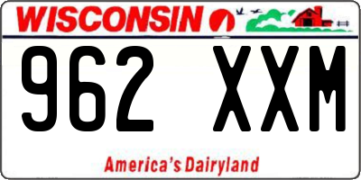 WI license plate 962XXM