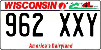 WI license plate 962XXY