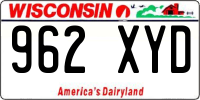 WI license plate 962XYD