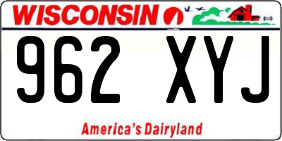 WI license plate 962XYJ