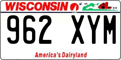 WI license plate 962XYM