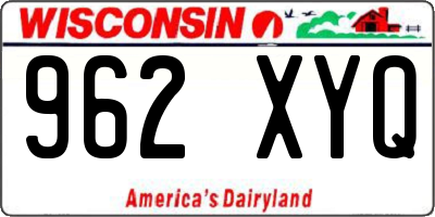 WI license plate 962XYQ