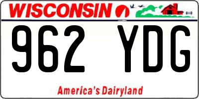 WI license plate 962YDG