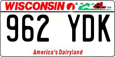 WI license plate 962YDK