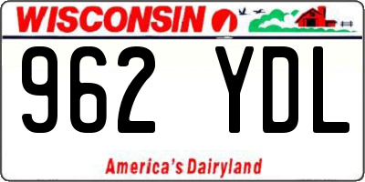WI license plate 962YDL