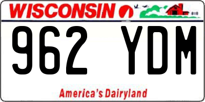 WI license plate 962YDM