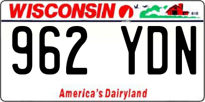 WI license plate 962YDN