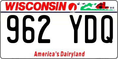 WI license plate 962YDQ
