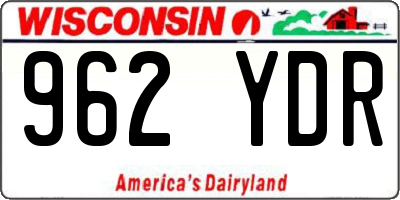 WI license plate 962YDR