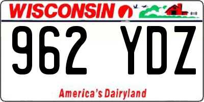 WI license plate 962YDZ