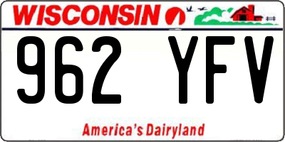 WI license plate 962YFV