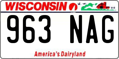 WI license plate 963NAG