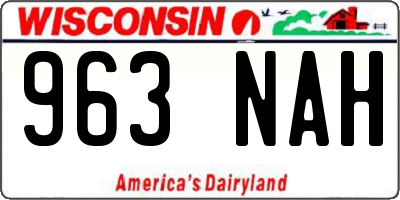 WI license plate 963NAH