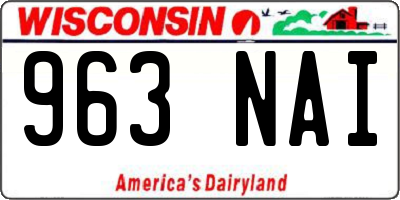 WI license plate 963NAI