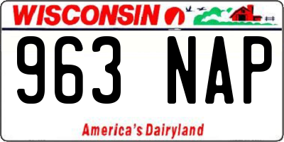 WI license plate 963NAP