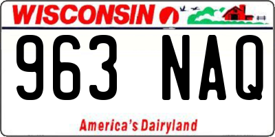 WI license plate 963NAQ