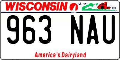 WI license plate 963NAU