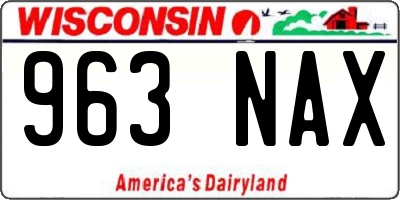 WI license plate 963NAX