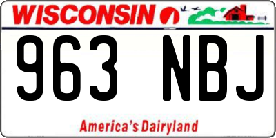 WI license plate 963NBJ
