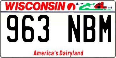 WI license plate 963NBM