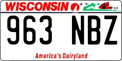WI license plate 963NBZ