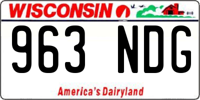 WI license plate 963NDG