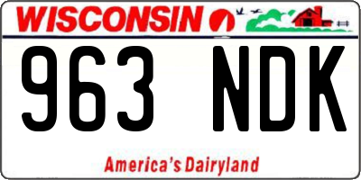 WI license plate 963NDK