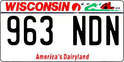 WI license plate 963NDN