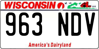 WI license plate 963NDV
