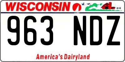 WI license plate 963NDZ