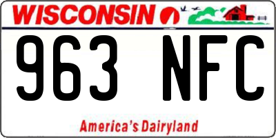 WI license plate 963NFC