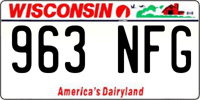 WI license plate 963NFG