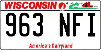 WI license plate 963NFI