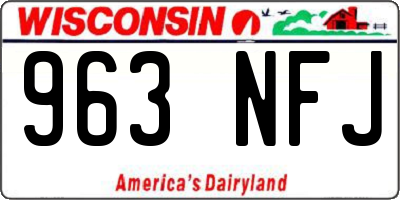 WI license plate 963NFJ