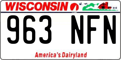 WI license plate 963NFN