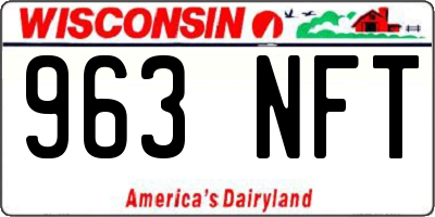 WI license plate 963NFT