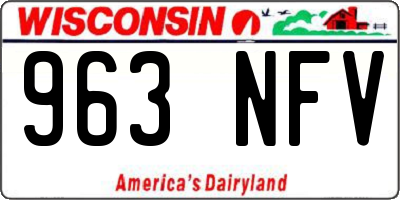 WI license plate 963NFV