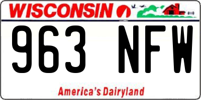 WI license plate 963NFW