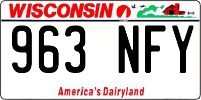 WI license plate 963NFY