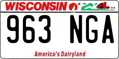 WI license plate 963NGA