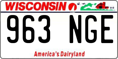 WI license plate 963NGE