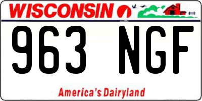 WI license plate 963NGF