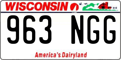 WI license plate 963NGG